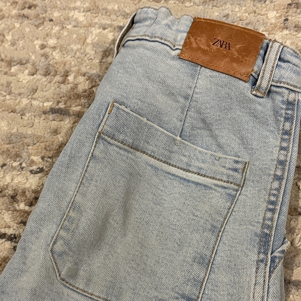 Zara Kids Light Blue Cargo Jeans - Picture 5 of 7